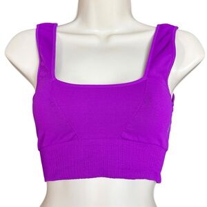 Free People Movement Good Karma Square Neck Sports Bra Purple XS/S